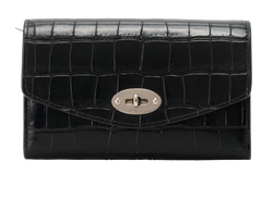 Mulberry Medim Darley Wallet, Croc Embossed, Black, B,2*